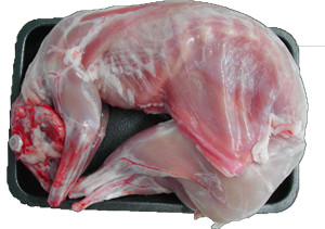 lapin entier prêt à cuire