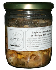 Lapin aux fines herbes et vinaigre de framboises